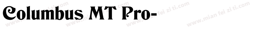 Columbus MT Pro字体转换